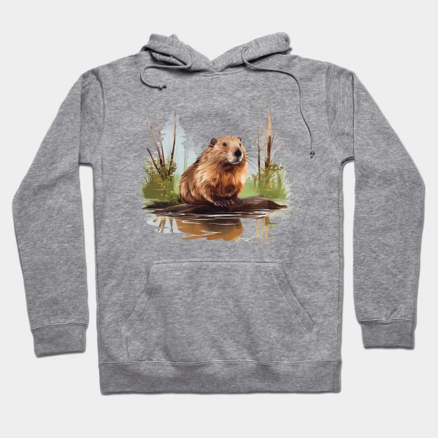 I Love Beaver Hoodie by zooleisurelife